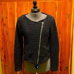 H&M moto style zip cardigan